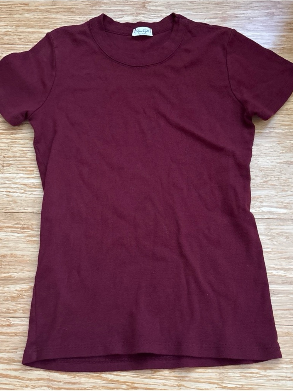 Brandy Melville Burgundy Women's Short Sleeve